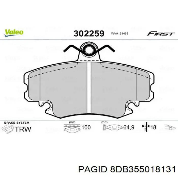 Pastillas de freno delanteras Peugeot 205 2 20A, C