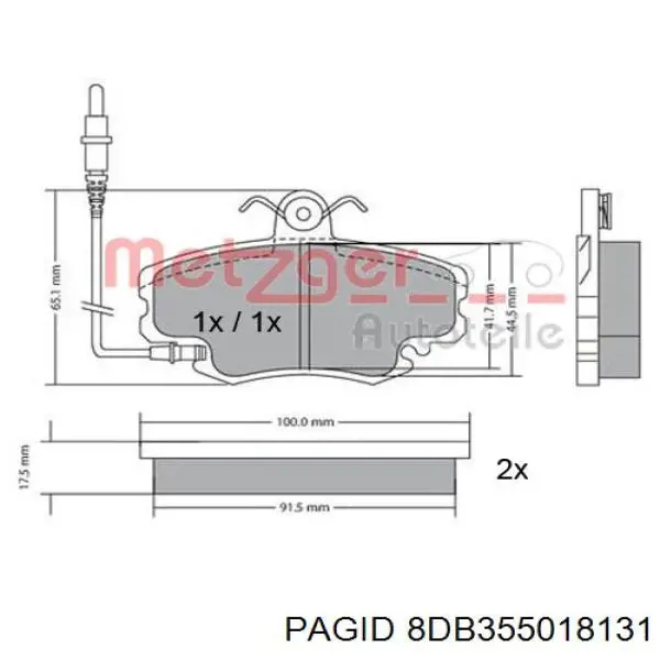 Pastillas de freno delanteras Peugeot 205 2 20A, C