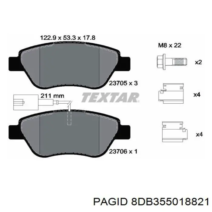 Pastillas de freno delanteras Fiat Stilo 192