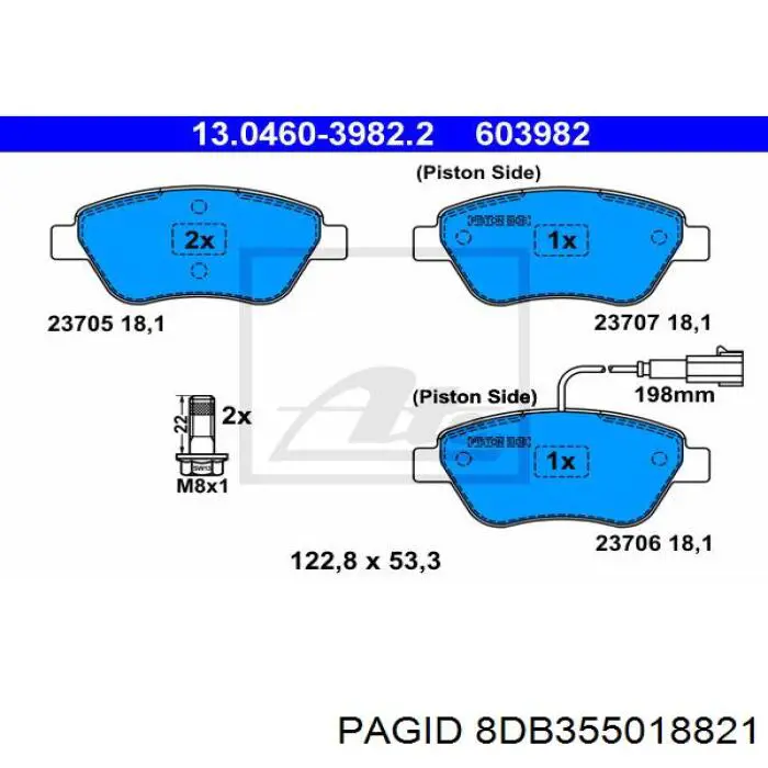 Pastillas de freno delanteras Fiat Stilo 192