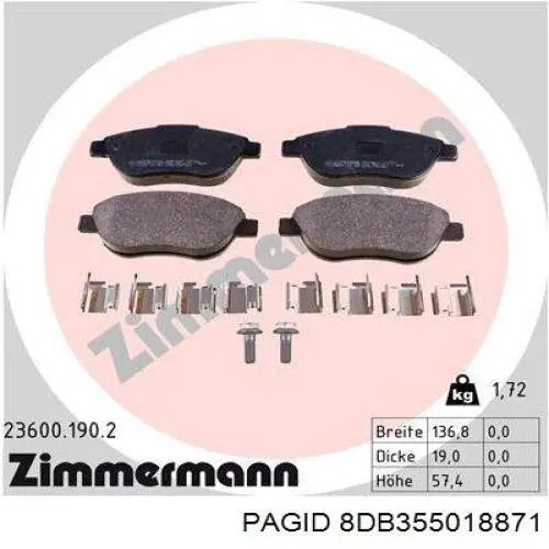 Pastillas de freno delanteras Citroen C3 1 FC