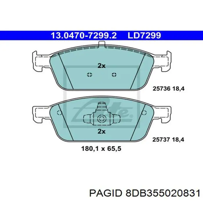 Pastillas de freno delanteras Ford Focus 3 CB8