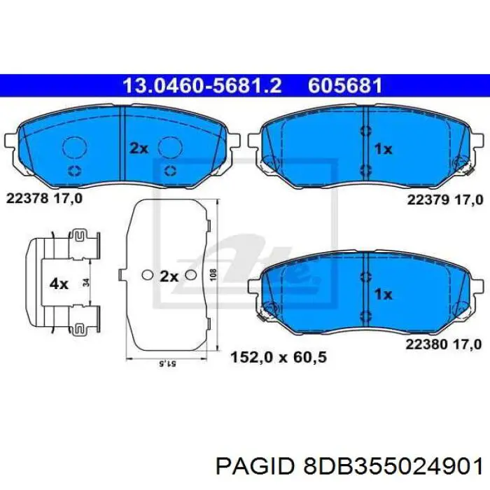 Pastillas de freno delanteras KIA Sorento 3 C5, UM