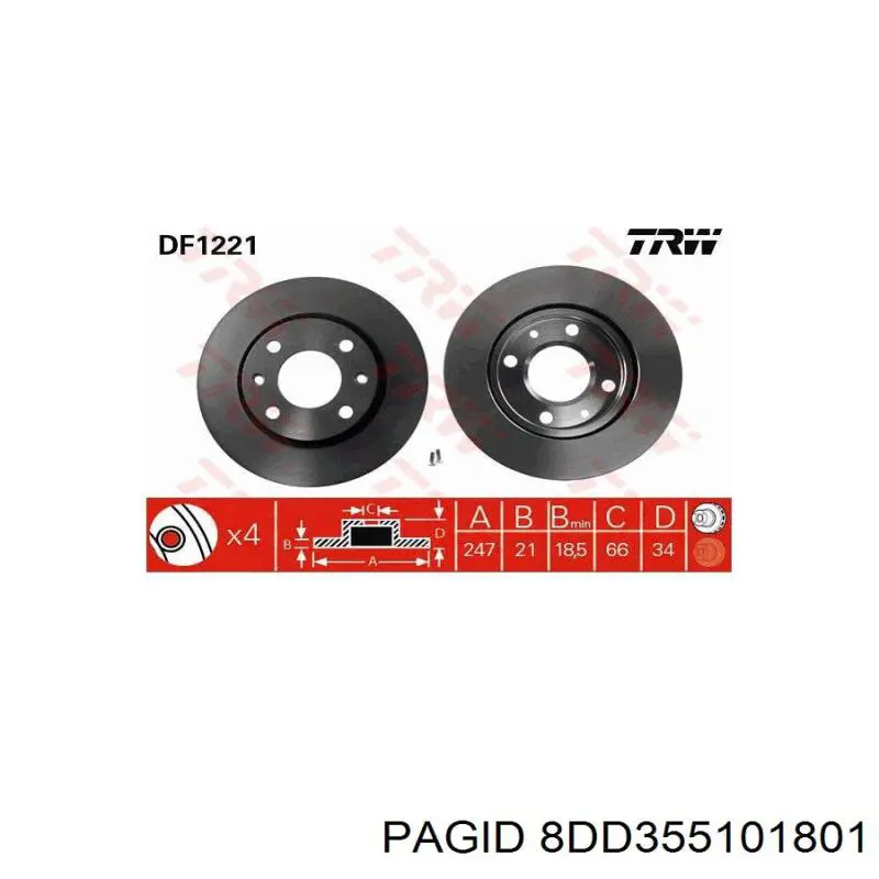Freno de disco delantero Peugeot 205 1 741A, C