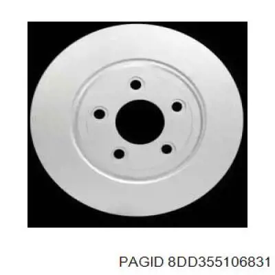 8DD355106831 HELLA-PAGID disco de freno trasero