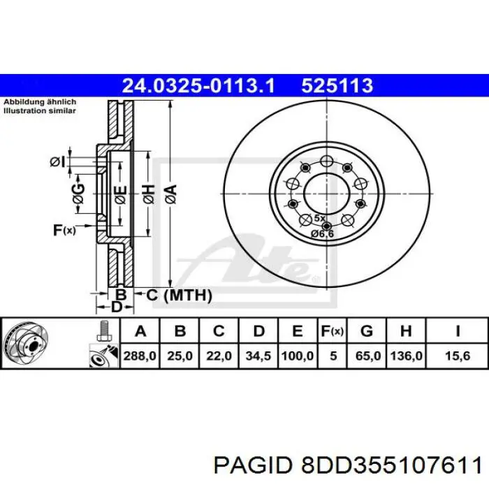 Freno de disco delantero Mercedes E C124