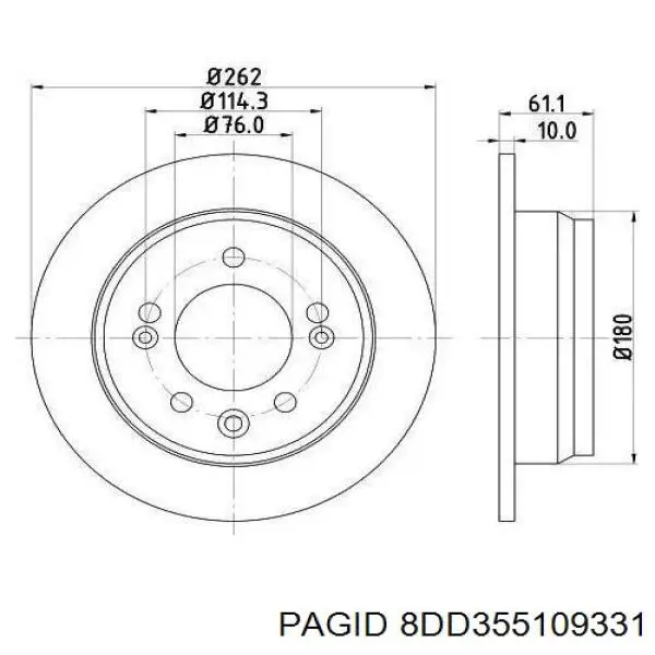Freno de disco delantero Nissan Versa E12X
