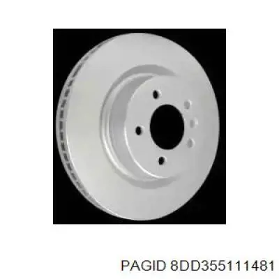 8DD355111-481 HELLA-PAGID freno de disco delantero