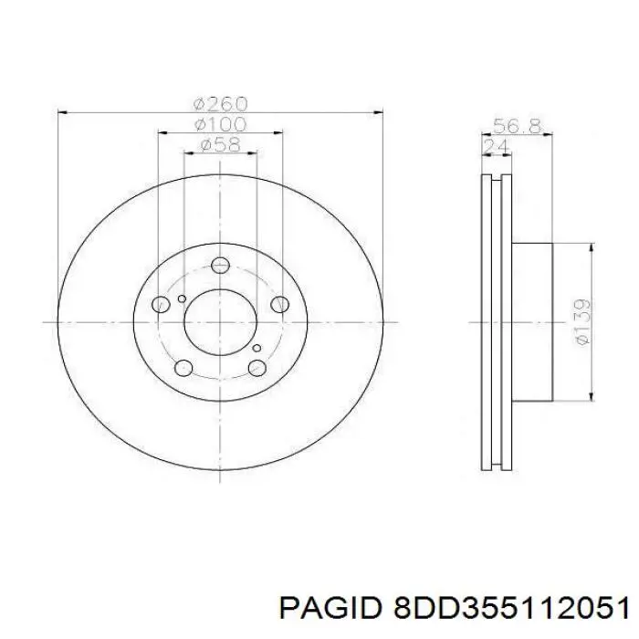 Freno de disco delantero Subaru Impreza 1 GC