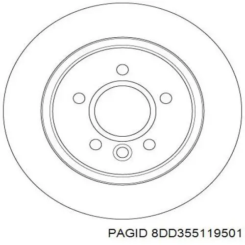 Disco de freno trasero Volvo V40 525, 526