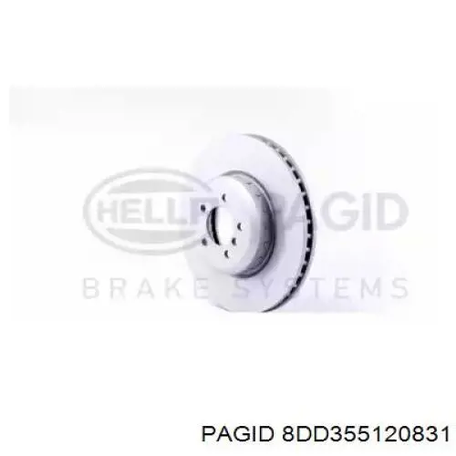 8DD355120831 HELLA-PAGID freno de disco delantero