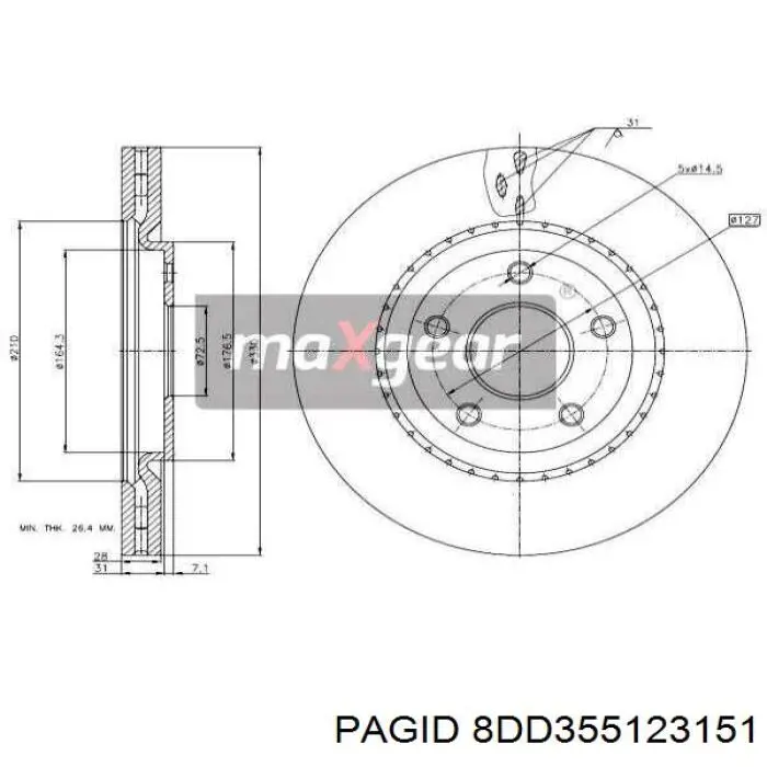 Comprar DI923C Japan Parts Freno de disco delantero