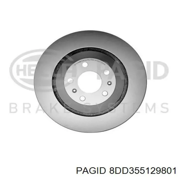 8DD355129-801 HELLA-PAGID disco de freno trasero