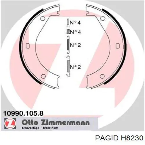Juego de zapatas de frenos, freno de estacionamiento BMW 5 E28