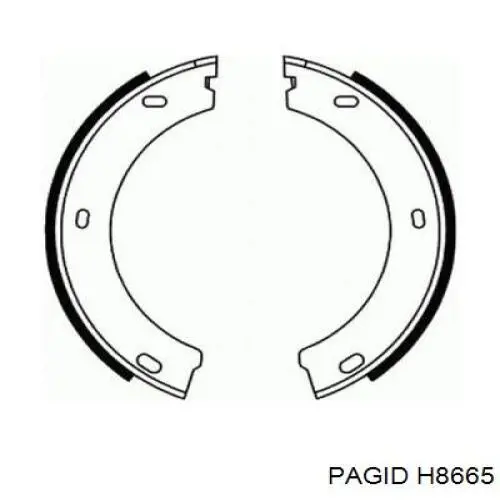 h8665 HELLA-PAGID zapatas de frenos de tambor traseras