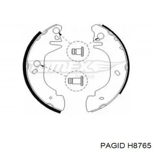 H8765 HELLA-PAGID zapatas de frenos de tambor traseras