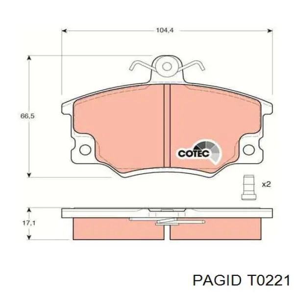 Pastillas de freno delanteras Fiat Tipo 160