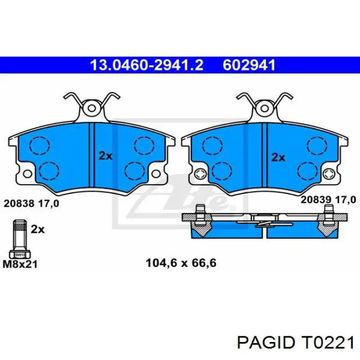 Pastillas de freno delanteras Fiat Tipo 160