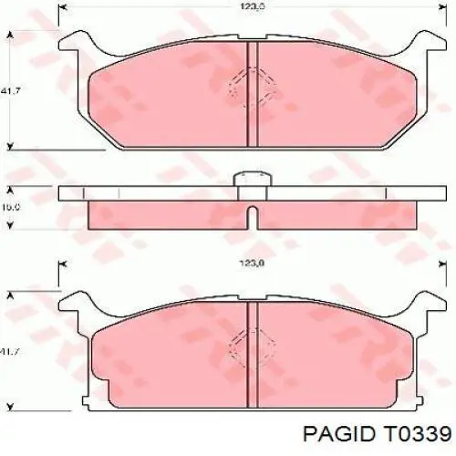 T0339 HELLA-PAGID pastillas de freno delanteras