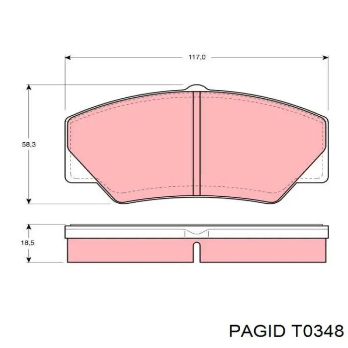 T0348 HELLA-PAGID pastillas de freno delanteras