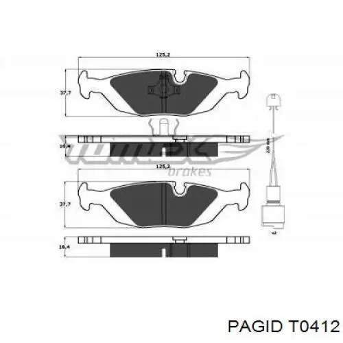 Pastillas de freno traseras BMW 5 E28
