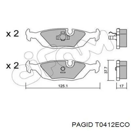 Pastillas de freno traseras BMW 5 E28
