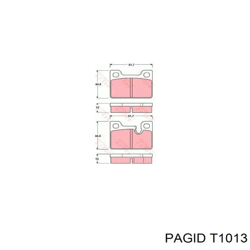 T1013 HELLA-PAGID pastillas de freno traseras