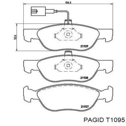 T1095 HELLA-PAGID pastillas de freno delanteras