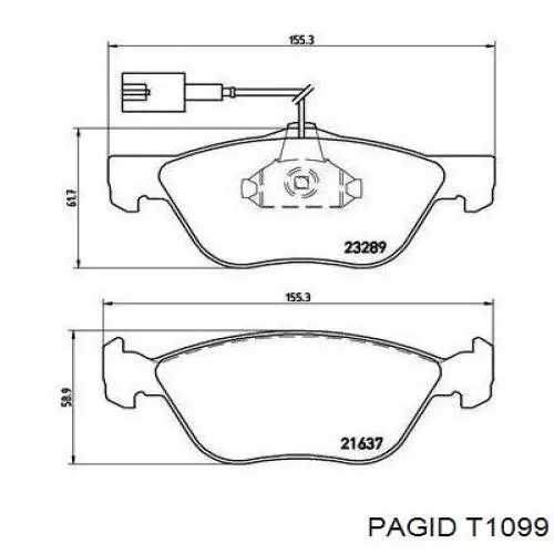 Pastillas de freno delanteras Alfa Romeo 156 932