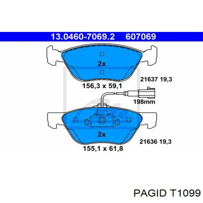 Pastillas de freno delanteras Alfa Romeo 156 932