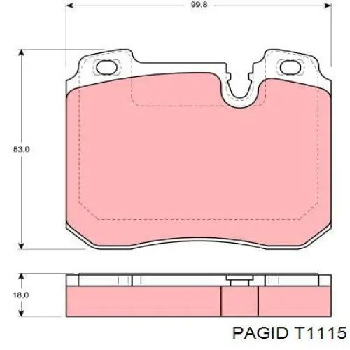 T1115 HELLA-PAGID pastillas de freno delanteras