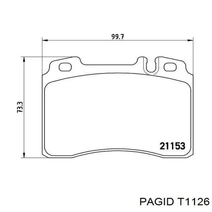 T1126 HELLA-PAGID pastillas de freno delanteras