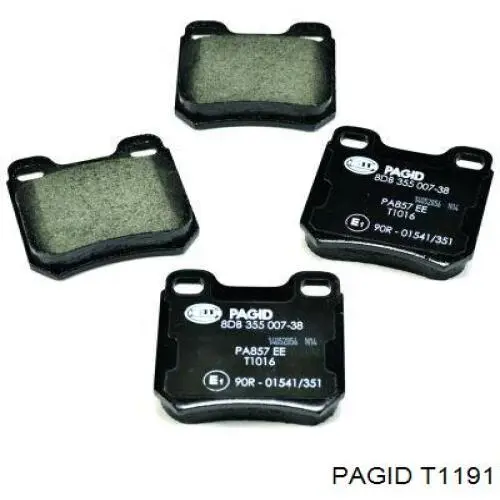 T1191 HELLA-PAGID pastillas de freno traseras