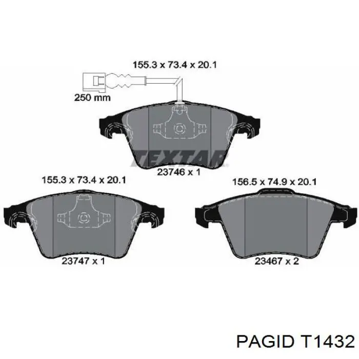 Pastillas de freno delanteras Volkswagen Transporter 7HA, 7HH, 7EA, 7EH