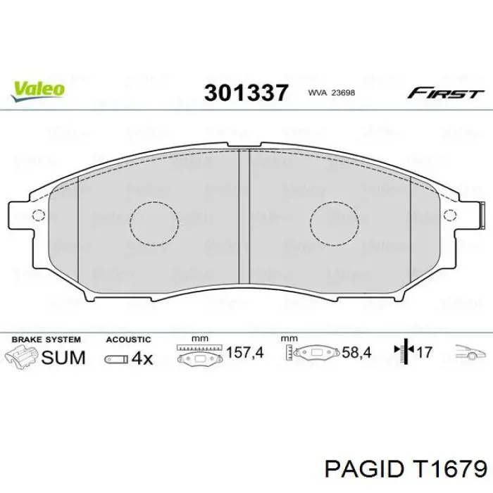 Pastillas de freno delanteras Nissan Navara D40M