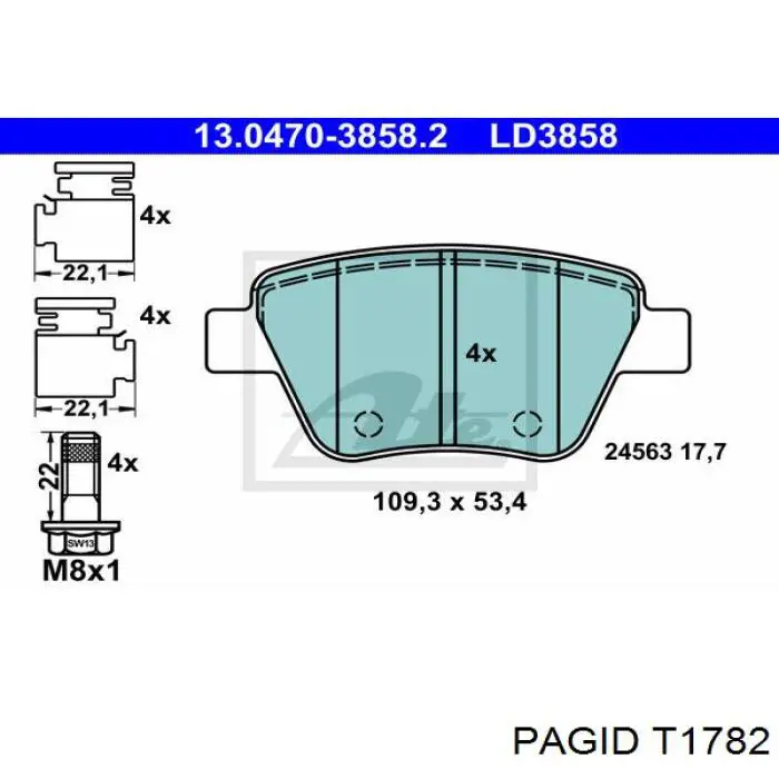 Pastillas de freno traseras Volkswagen Jetta 6 162, 163, AV3, AV2, AY2, AY3