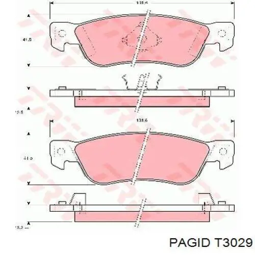 T3029 HELLA-PAGID pastillas de freno traseras