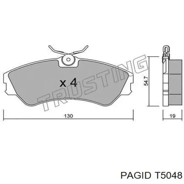 T5048 HELLA-PAGID pastillas de freno delanteras