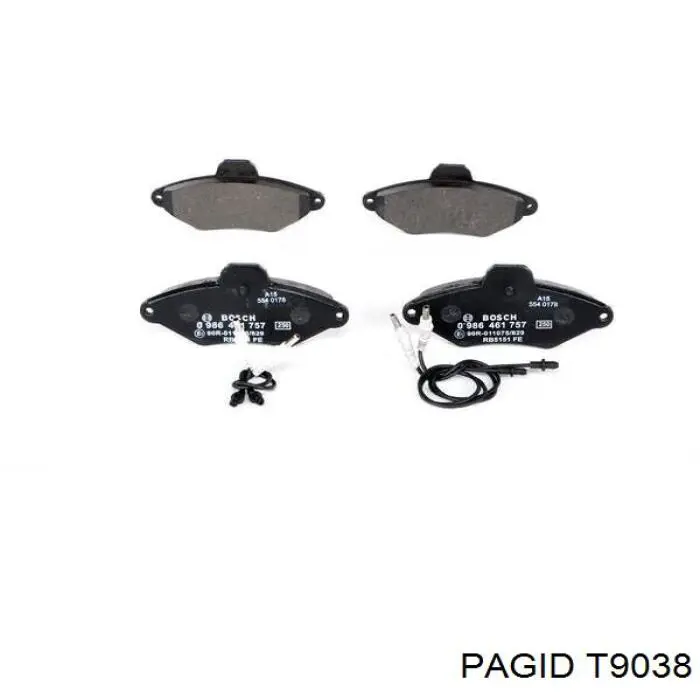 t9038 HELLA-PAGID pastillas de freno delanteras