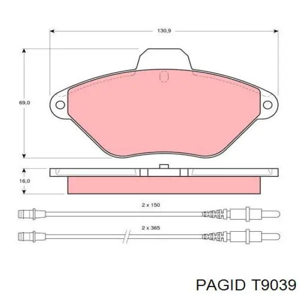 T9039 HELLA-PAGID pastillas de freno delanteras