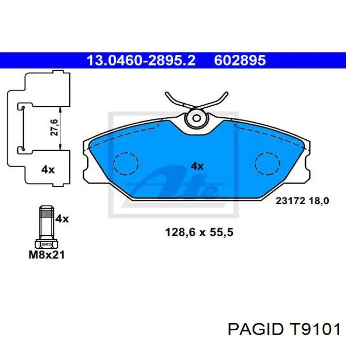 Pastillas de freno delanteras Renault Laguna 1 B56, 556