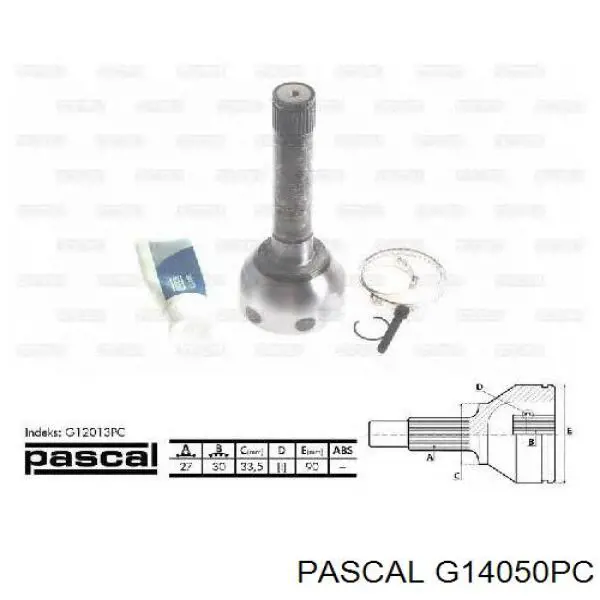 G14050PC Pascal junta homocinética exterior delantera