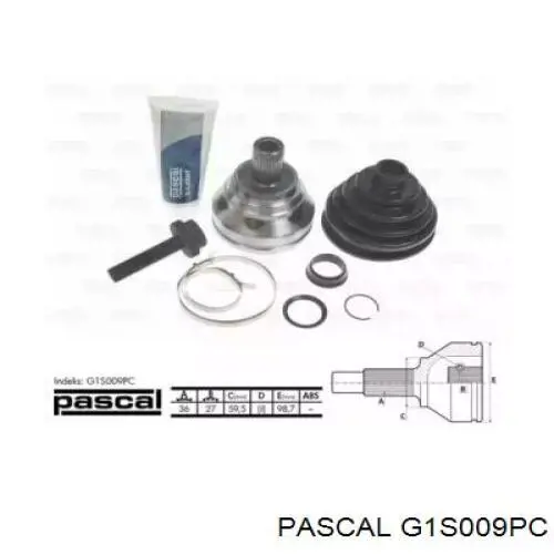 Junta homocinética exterior delantera Pascal G1S009PC precio, desde 36,64 EUR