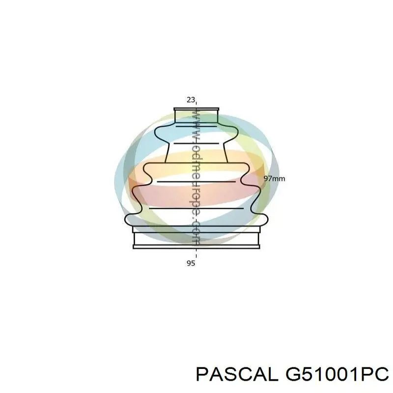 G51001PC Pascal fuelle, árbol de transmisión delantero exterior