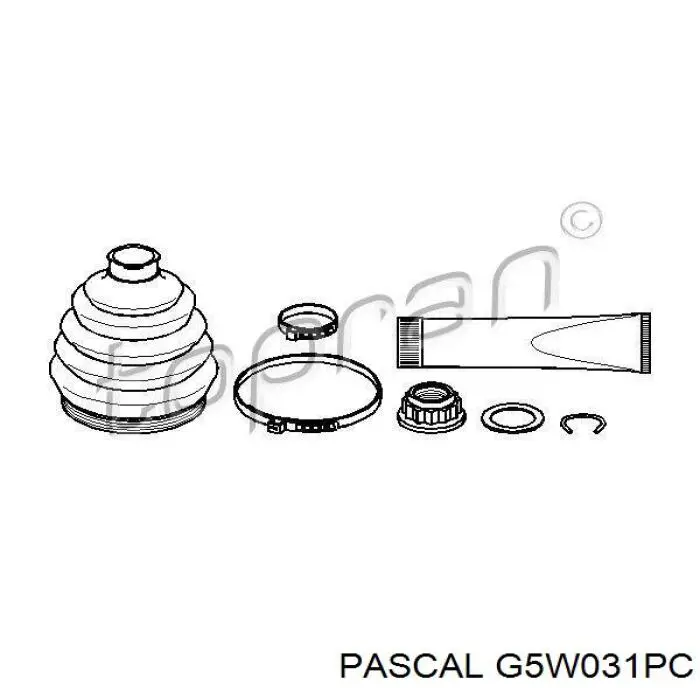 Comprar G5W031PC Pascal Fuelle exterior del eje de transmisión trasero
