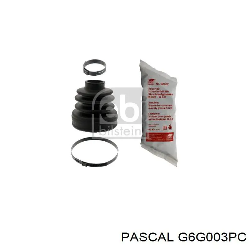 G6G003PC Pascal fuelle, árbol de transmisión delantero interior