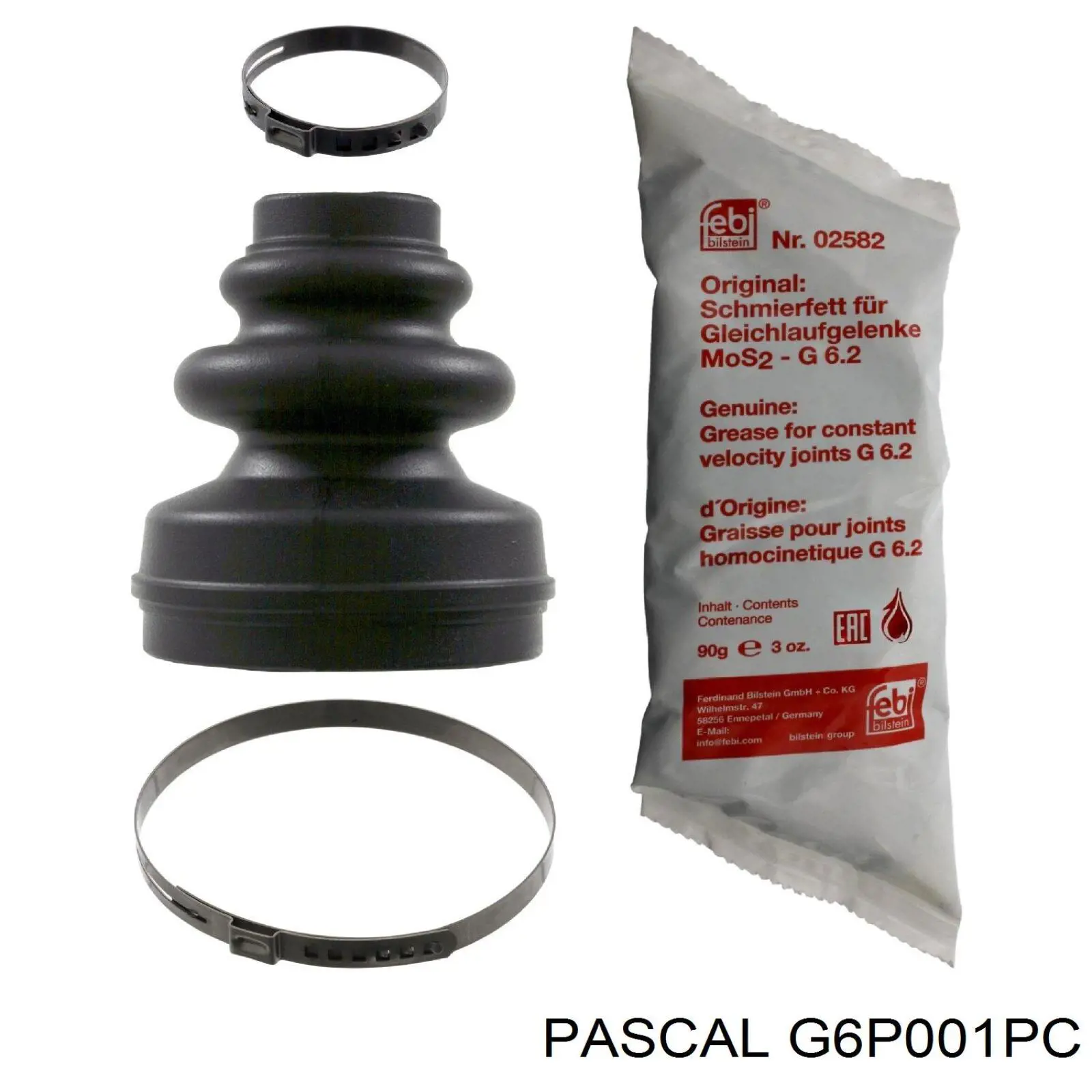 G6P001PC Pascal fuelle, árbol de transmisión delantero interior