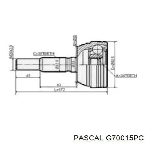 612009 GSP Junta homocinética interior trasera