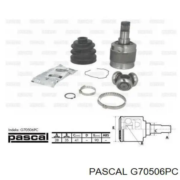 Comprar G70506PC Pascal Junta homocinética interna delantera izquierda