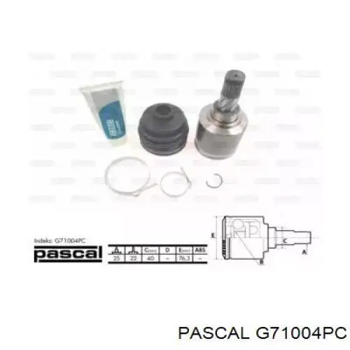 Junta homocinética interna delantera Pascal G71004PC precio, desde 49,36 EUR